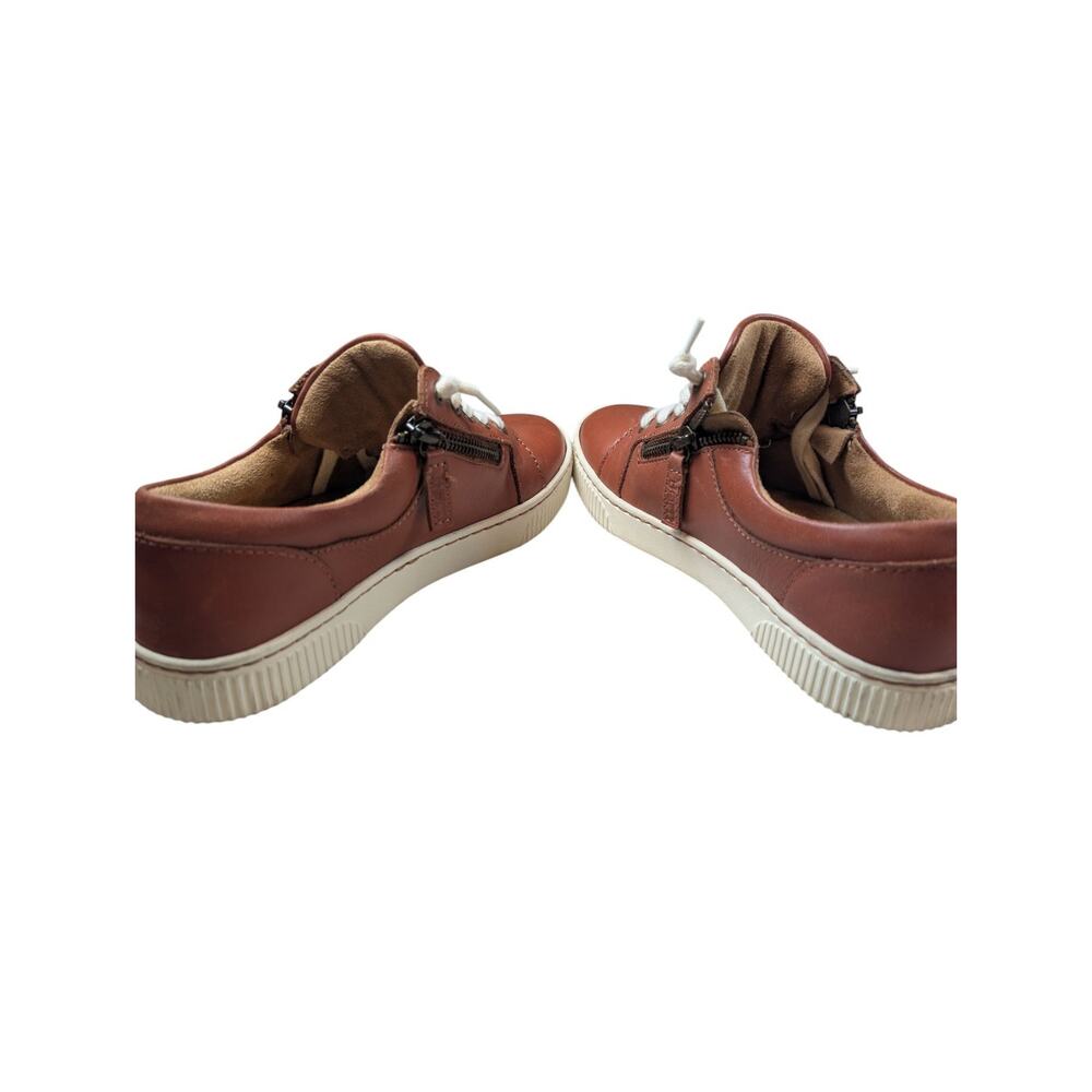 Born Paloma Brown Leather Zip-Up Laced Sneakers Shoes Size Womens 6.5 Comfort - Picture 10 of 11